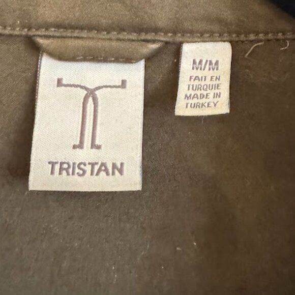 Tristan Olive Green Denim Jacket - Size M - Picture 3 of 4